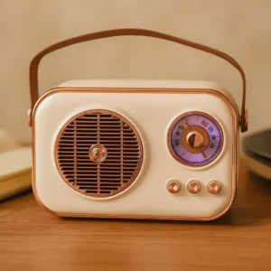 Portable Wireless Speaker (MZ-M209 White) With 5W RMS Output, Bluetooth Connectivity, FM Radio, TWS Stereo Pairing, USB & TF Card Playback