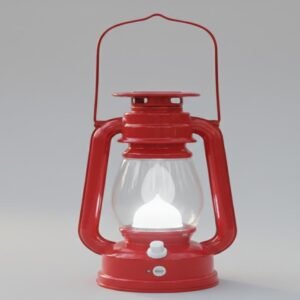 N2K Red Green Solar Rechargeable Lantern Emergency Light Portable LED Lantern