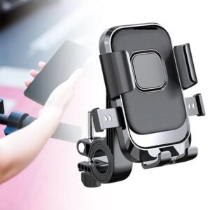 N2K Universal Bike Mobile Holder Model-XY-088 with 360 Degree Rotation Shock Resistant Anti Shake Design Firm Locking One Hand Operation Adjustable Handlebar Mount