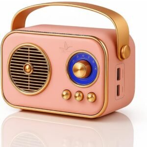 N2K Portable Bluetooth Speaker MZ M209 Pink Dynamic Thunder Sound with High Bass, 5W Power with 1200mAh Battery