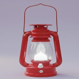 N2K Red Solar Rechargeable Lantern Emergency Light Portable LED Lantern (Pack of 1)