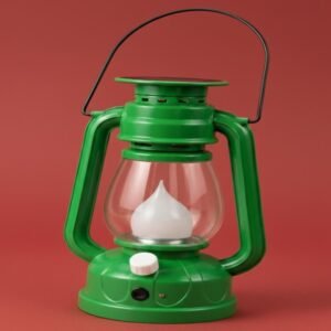 N2K Green Solar Rechargeable Lantern Emergency Light Portable LED Lantern (Pack of 1)