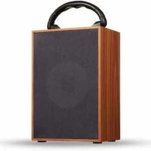 N2K Wooden Bluetooth Speaker – Portable Wireless Speaker with Powerful Bass, Clear Sound, Built-in Mic, FM Radio, USB/TF Card/AUX Support (Classic Wood Finish)