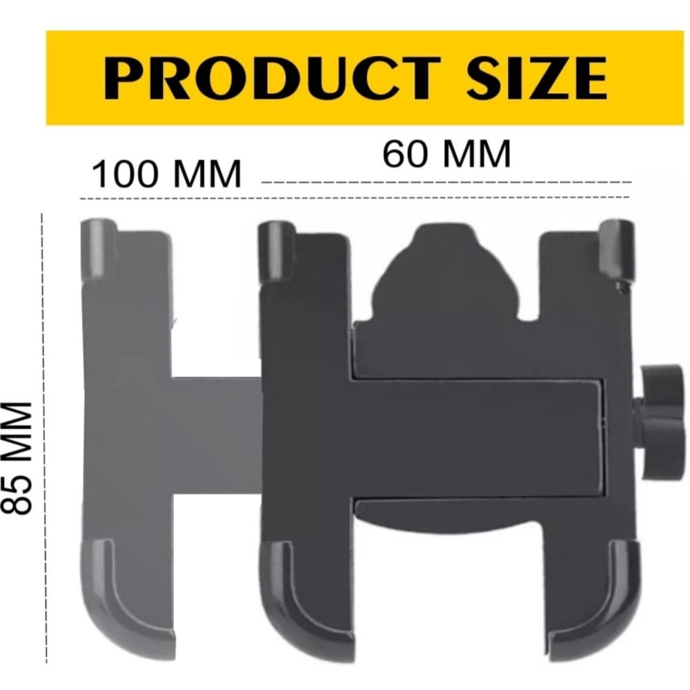N2K Universal Bike Mobile Stand (Model-C2 Normal) | Full Metal | 360° Rotation | Anti-Vibration Clamp | Fits 4.7″–7.2″ Phones - Image 4